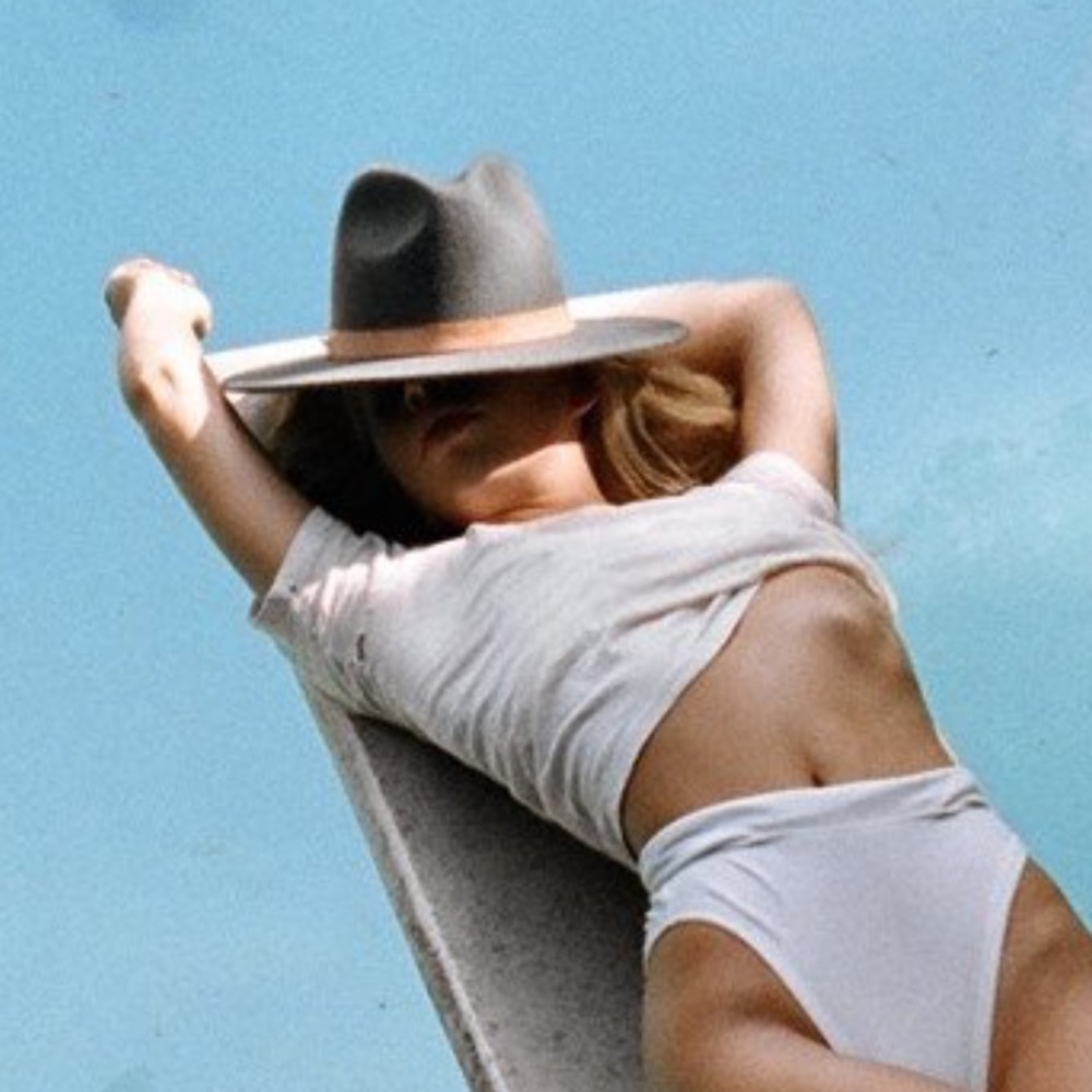 Lack Of Color Gray Fedora Hat with Tan Band